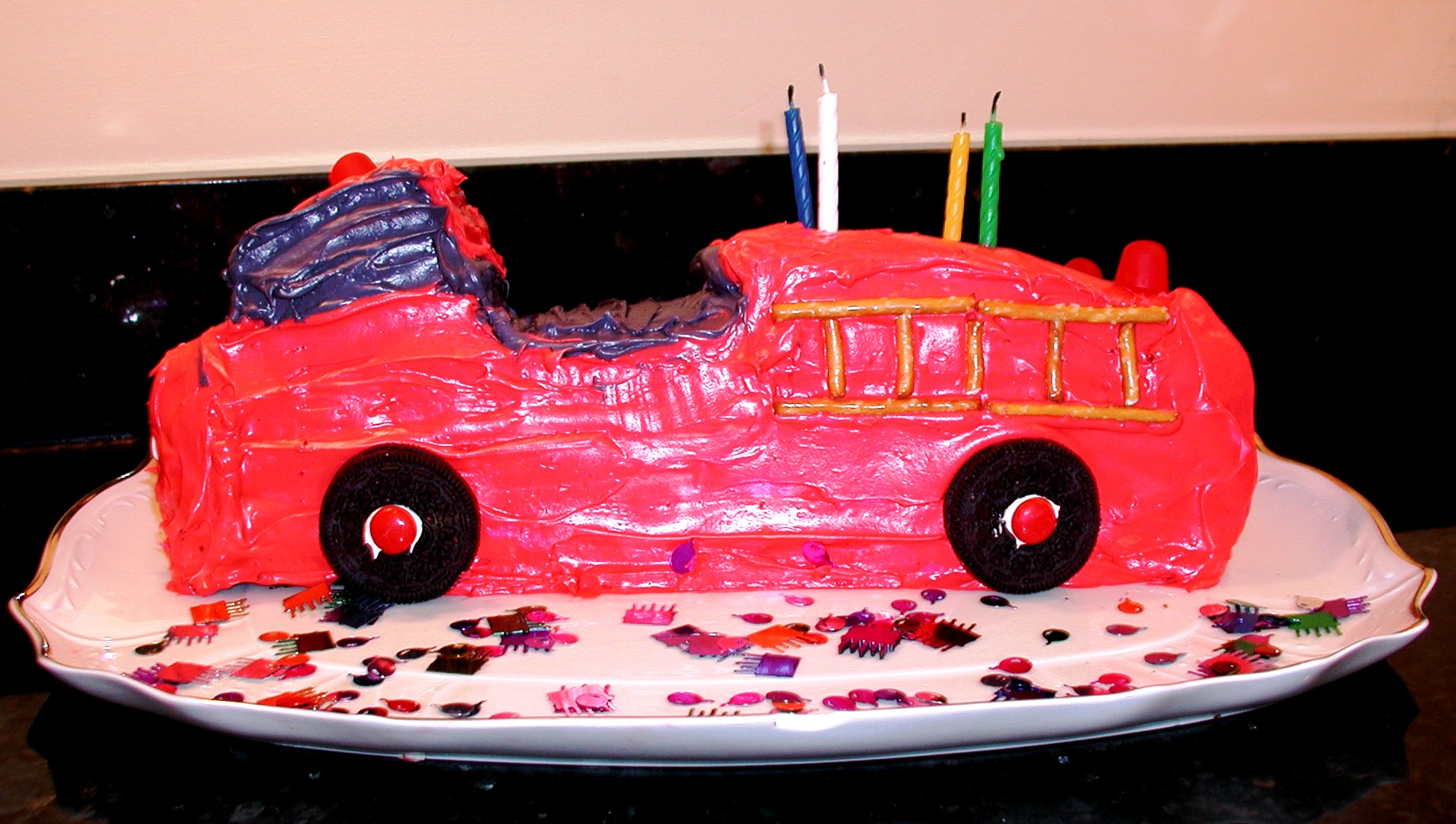 Fire Truck Birthday Cake